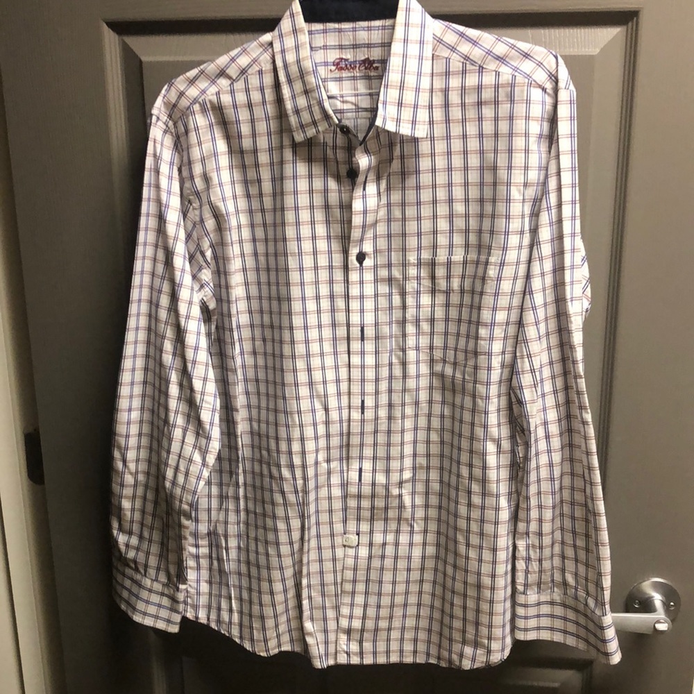 Men’s Tasso Elba plaid long sleeve shirt